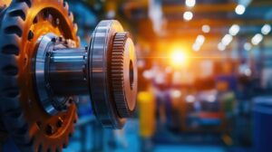Detailansicht eines Maschinenbauteils – Sinnbild für präzise Abläufe und effizienten Betrieb mit gebrauchter Schneidemaschine