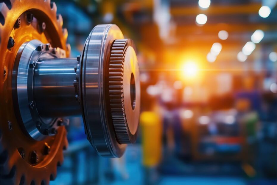 Detailansicht eines Maschinenbauteils – Sinnbild für präzise Abläufe und effizienten Betrieb mit gebrauchter Schneidemaschine