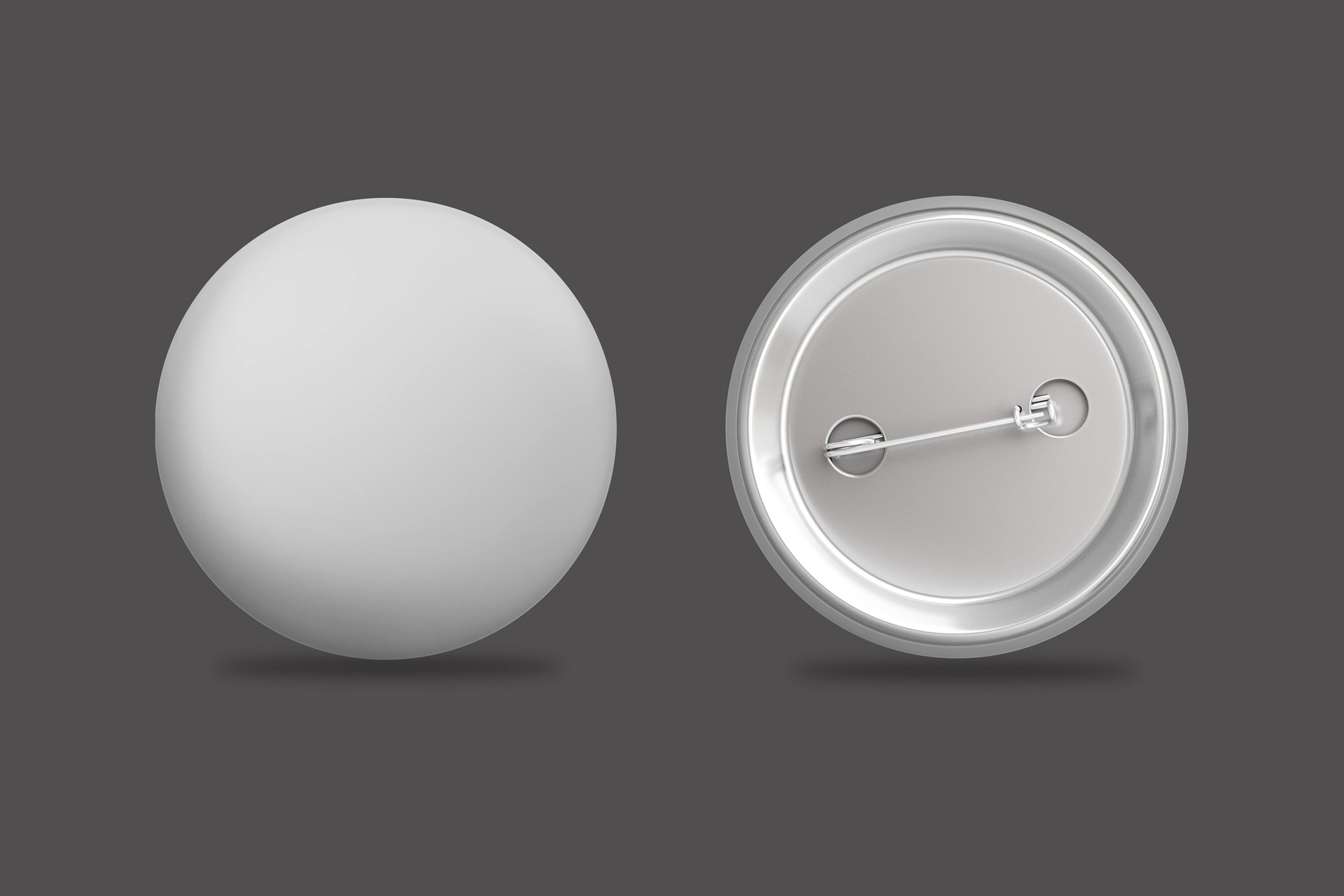 Leere Buttons von vorne und hinten | Buttons selbst gestalten