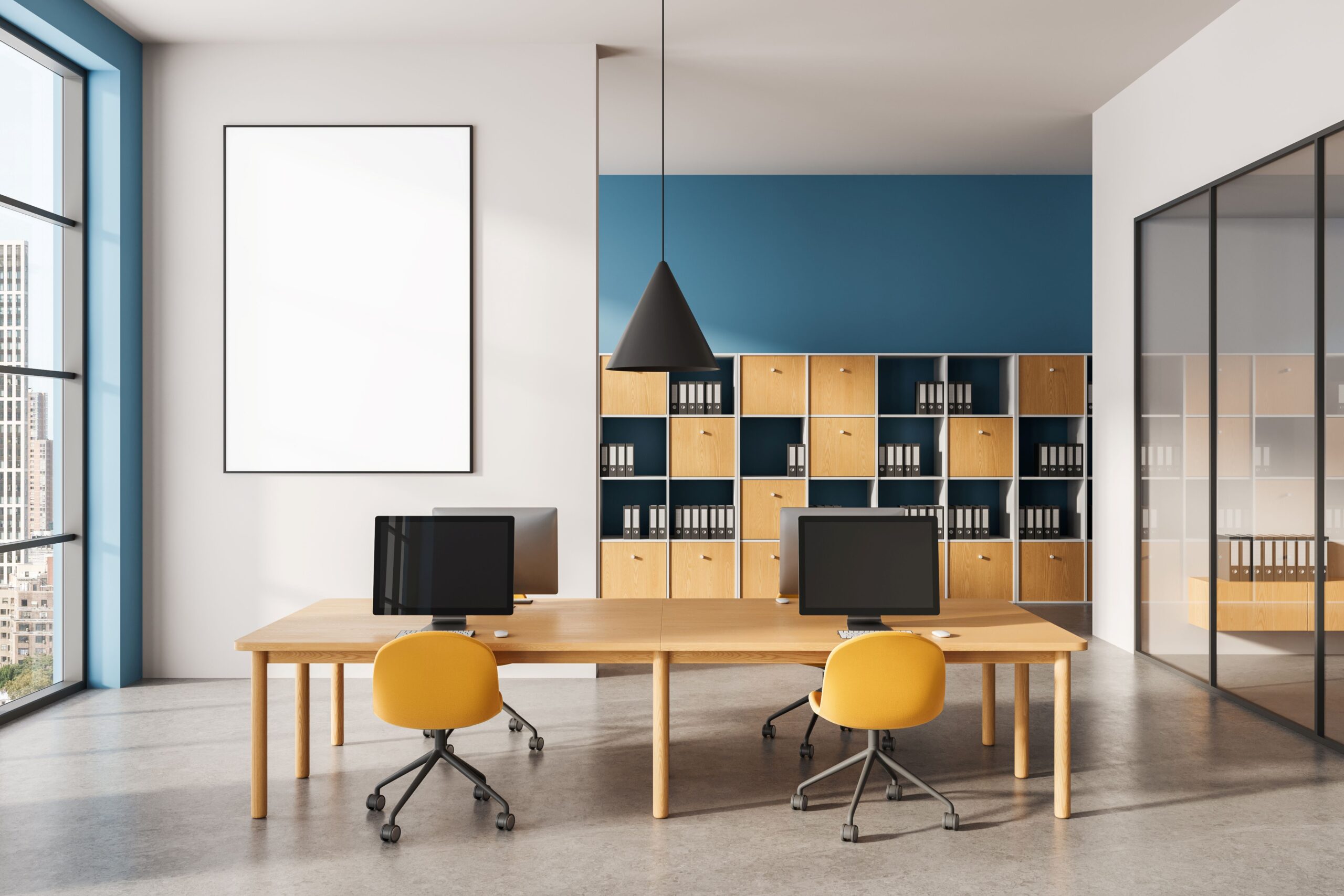 Modernes, sauberes Büro nach professioneller Büroreinigung Düsseldorf