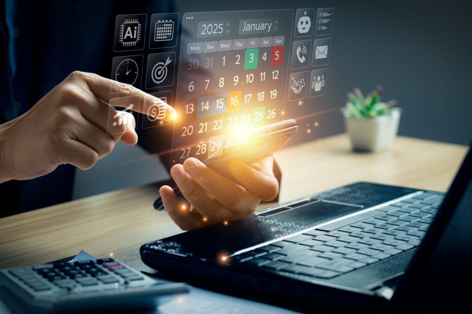 Digitale Kalenderplanung auf Smartphone und Laptop | Firmenevent Location